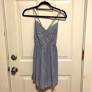 American apparel cross back striped dress